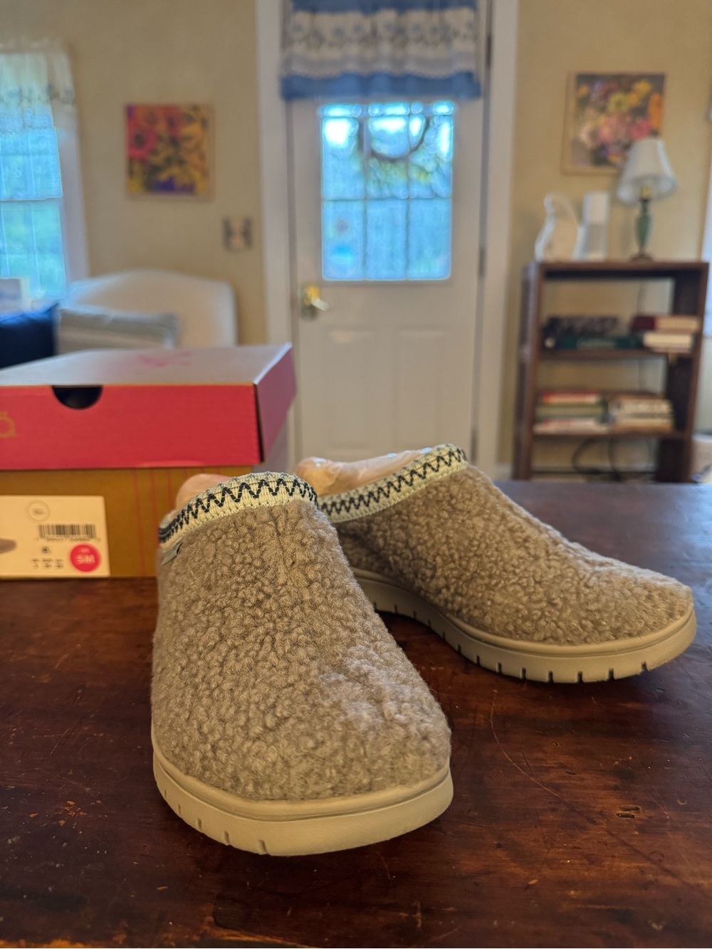 Ryka Women's grey Sherpa Slip-On Mules